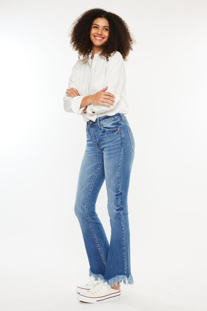 Kancan High Rise Frayed Hem Jeans Jeans