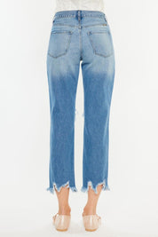 Kancan Distressed Frayed Hem Cropped Jeans | Jeans Daverri Fashions