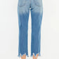 Kancan Distressed Frayed Hem Cropped Jeans - DAVERRI FASHIONS