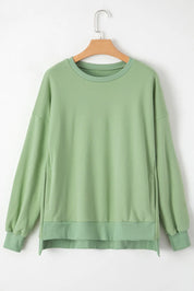 Round Neck Long Sleeve Sweatshirt | Sweatshirts Daverri Fashions