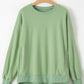 Round Neck Long Sleeve Sweatshirt - DAVERRI FASHIONS