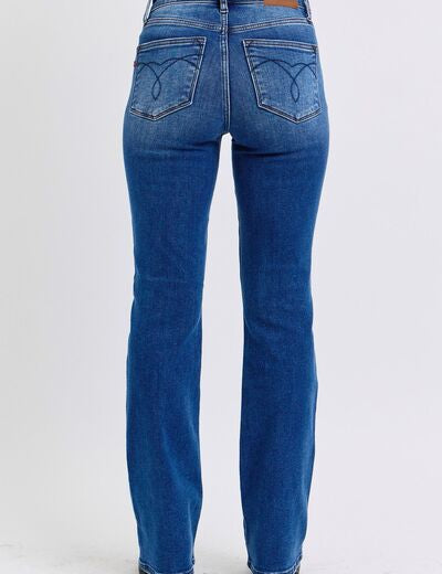 Judy Blue Full Size Run Mid-Rise Bootcut Jeans with Thermal Lining Jeans