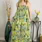 ADORA Elastic Detail Tropical Jumpsuit Jumpsuits