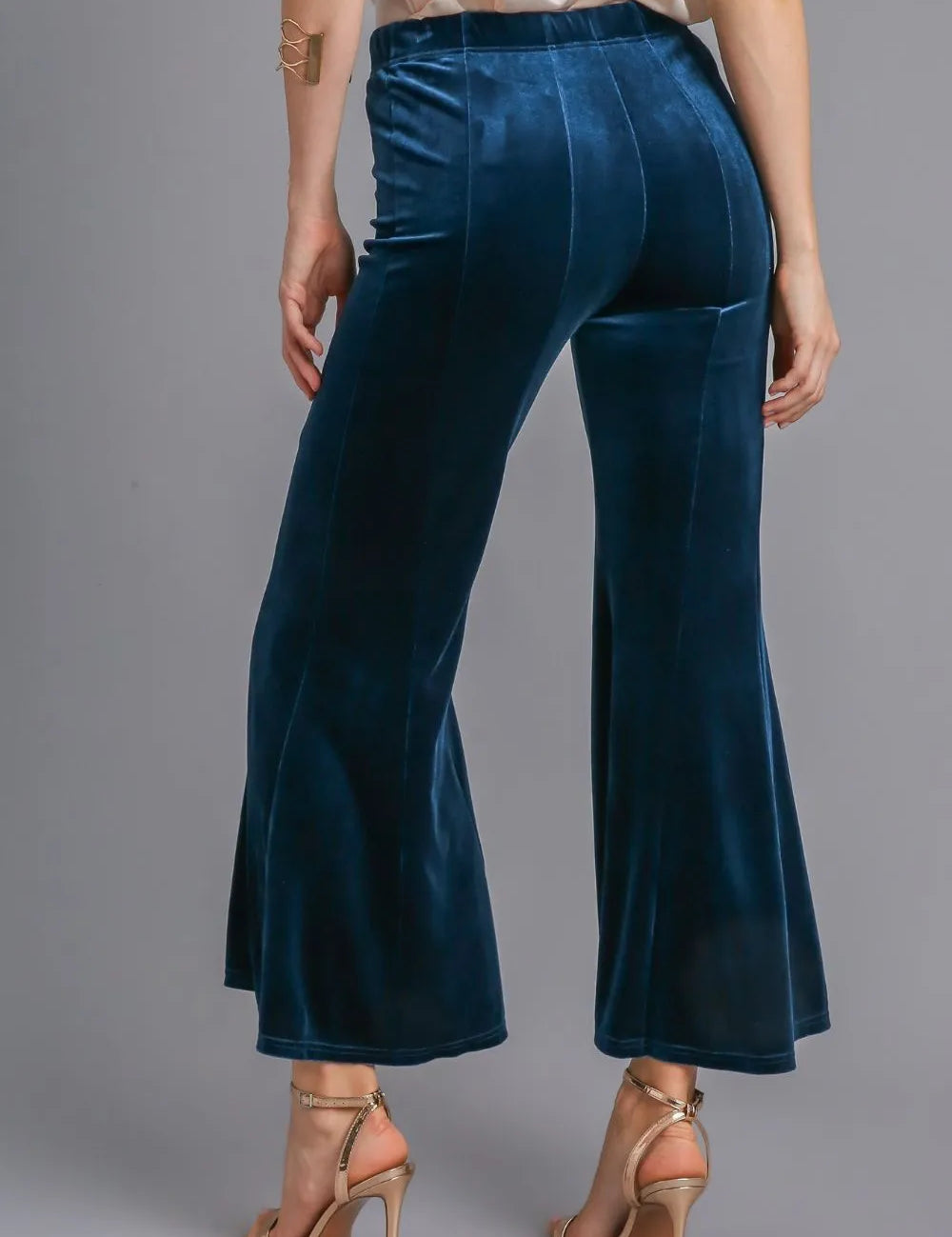 Umgee High Rise Elastic Waist Flare Pants | Daverri Fashions