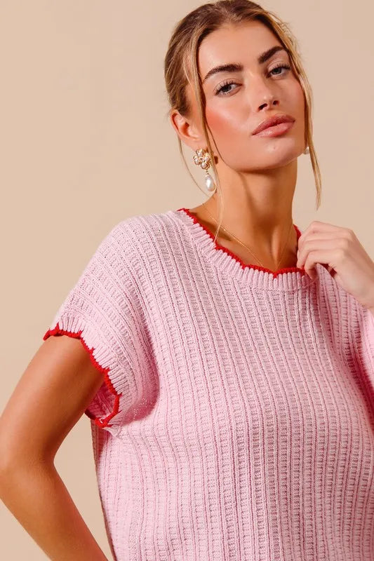 SO ME Textured Light Weight Sweater Dolman Top Sweaters