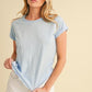 Aemi + Co Lettuce Edge Round Neck Short Sleeve T-Shirt T-Shirts