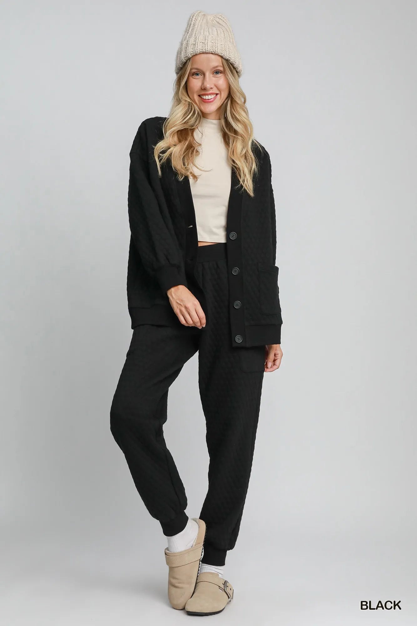 Umgee Button-Up Jacquard Cardigan Cardigans