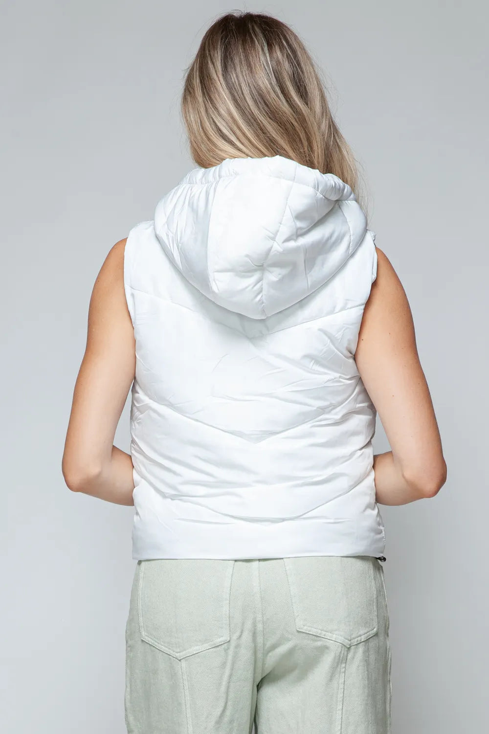 Snobbish Zip Up Quilted Hooded Vest | Vest Jackets Daverri Fashions