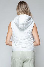 Snobbish Zip Up Quilted Hooded Vest | Vest Jackets Daverri Fashions