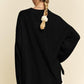 Davi & Dani High-Low Round Neck Drop Shoulder Sweater Sweaters
