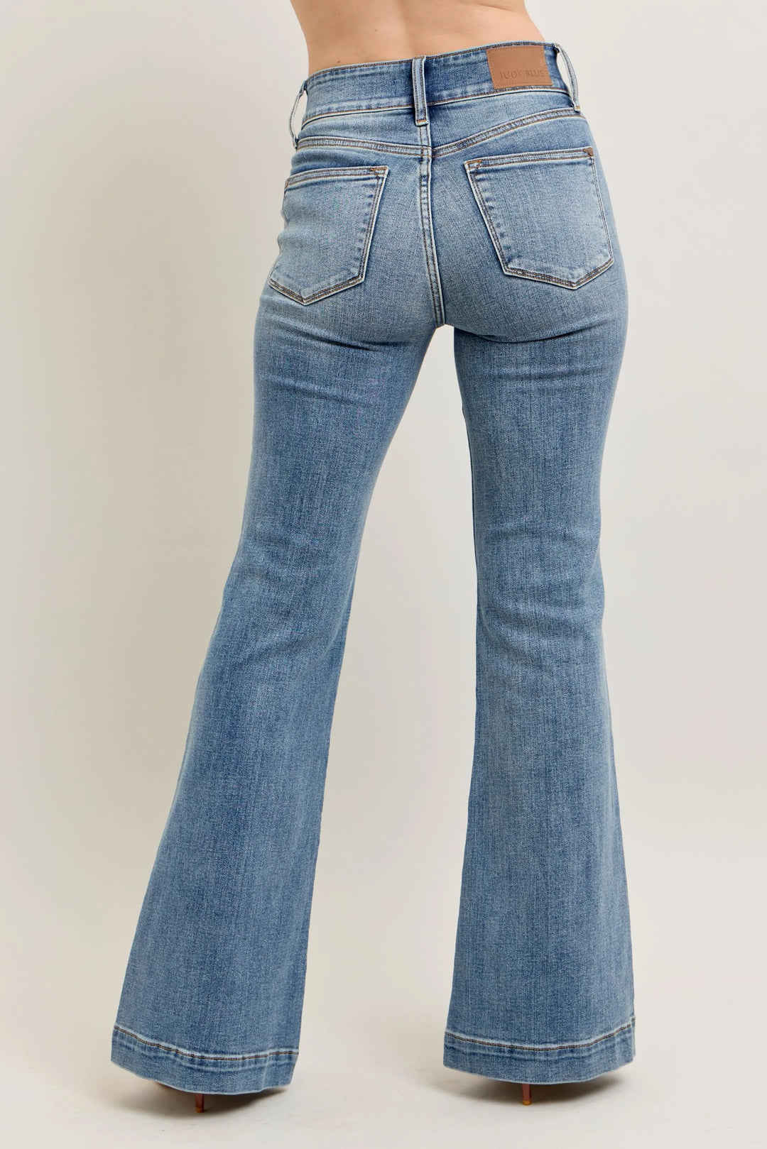 Judy Blue Full Size High-Waist Flare Denim Jeans with Front Seam Detail Plus Size Jeans