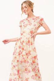 And The Why Fish-Net Floral Printed Midi Dress | Midi Dresses Daverri Fashions