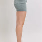 Judy Blue Full Size Hw Garment Dyed & Back Pkt Embroidery Shorts Plus Size