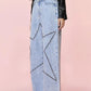 Studded Star Straight Jeans with Pockets - DAVERRI FASHIONS