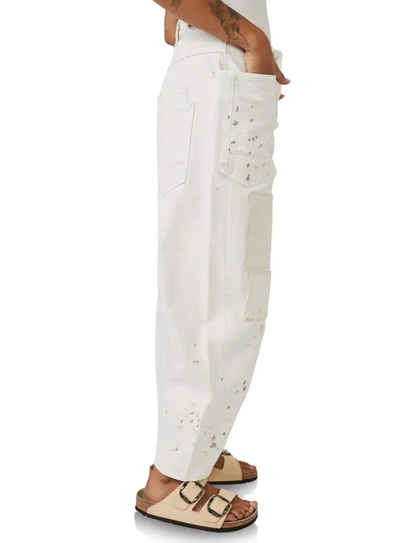 Washed Wide Leg Barrel Jeans - DAVERRI FASHIONS