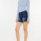 Kancan Mid Rise Button Fly Denim Shorts Denim Shorts