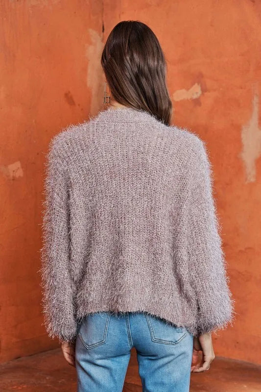 ADORA Fuzzy Sweater Cardigan Cardigans