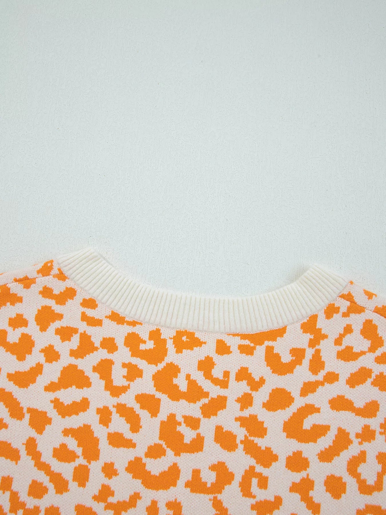 Leopard Drop Shoulder Chunky Knitted Cardigan | Cardigans Daverri Fashions