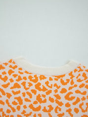 Leopard Drop Shoulder Chunky Knitted Cardigan | Cardigans Daverri Fashions