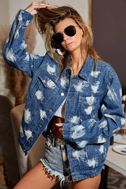 BiBi Washed Tie Dye Denim Jacket | Denim Jackets Daverri Fashions