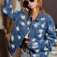 BiBi Washed Tie Dye Denim Jacket - DAVERRI FASHIONS