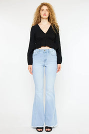 LIGHT Kancan High Rise Curvy Flare Jeans | Jeans Daverri Fashions