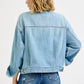 RISEN Washed Dropped Shoulder Denim Jacket Denim Jackets