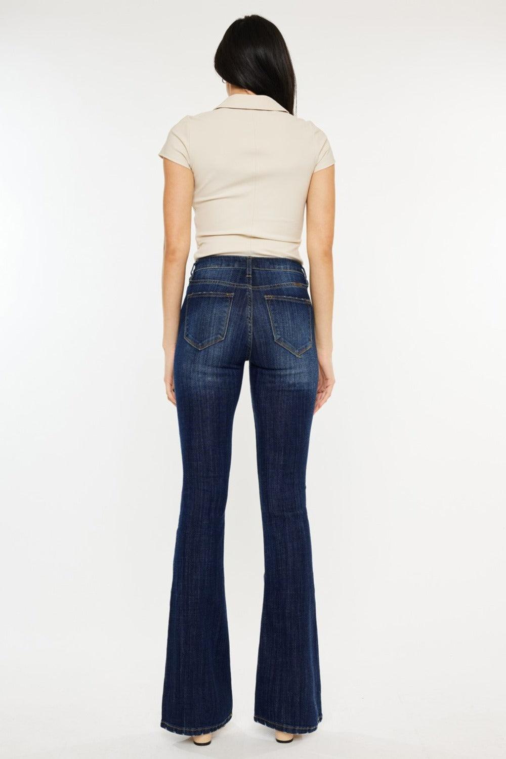Kancan Full Size Mid Rise Slim Flare Jeans | Jeans Daverri Fashions