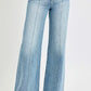 RISEN Full Size Mid Rise Wide Jeans with Front Patch Pockets - DAVERRI FASHIONS