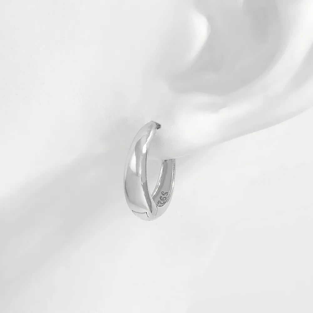 925 Sterling Silver Huggie Earrings | Earrings Daverri Fashions