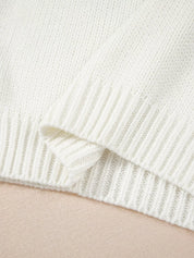 Embroidered Bow Boots Graphic Drop Shoulder Sweater | Sweaters Daverri Fashions