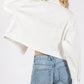 bytos Button Down Cropped Denim Jacket with Patch Pockets