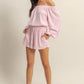 HYFVE Off Shoulder Top and Shorts Set