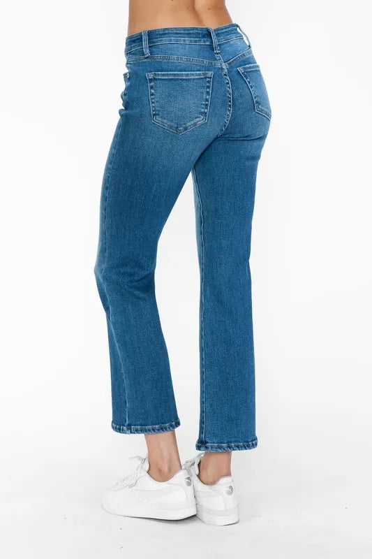 bytos Full Size Cat's Whiskers Mid Rise Ankle Jeans | Jeans Daverri Fashions