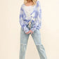 And The Why Blue Tie Dye Twisted Sweater - DAVERRI FASHIONS