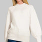 Zenana Viscose Mock Neck Exposed Seam Sweater - DAVERRI FASHIONS