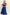ADORA Smocked Square Neck Ruffled Cap Sleeve Dress Royal Blue Knee Length Dresses