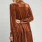 Umgee Texture Tiered Collared Long Sleeve Dress Mini Dresses