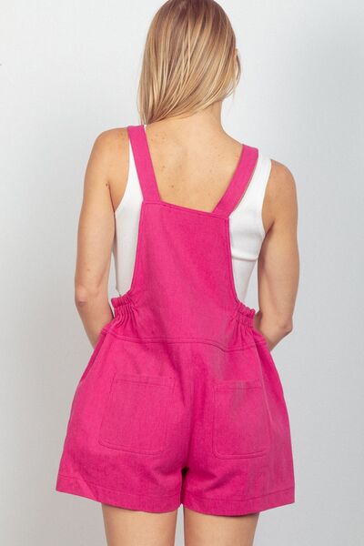 VERY J Adjustable Suspender Overalls with Pockets Shortalls