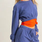 HYFVE Crew Neck Long Sleeve Crop Sweatshirt