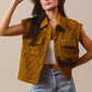 SO ME Triangle Quilting Stitch Button Up Knit Vest - DAVERRI FASHIONS