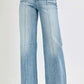 RISEN Full Size Mid Rise Wide Jeans with Front Patch Pockets - DAVERRI FASHIONS