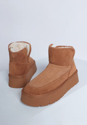 Camel Holias Chunky Heeled Snow Boots | Boots Daverri Fashions
