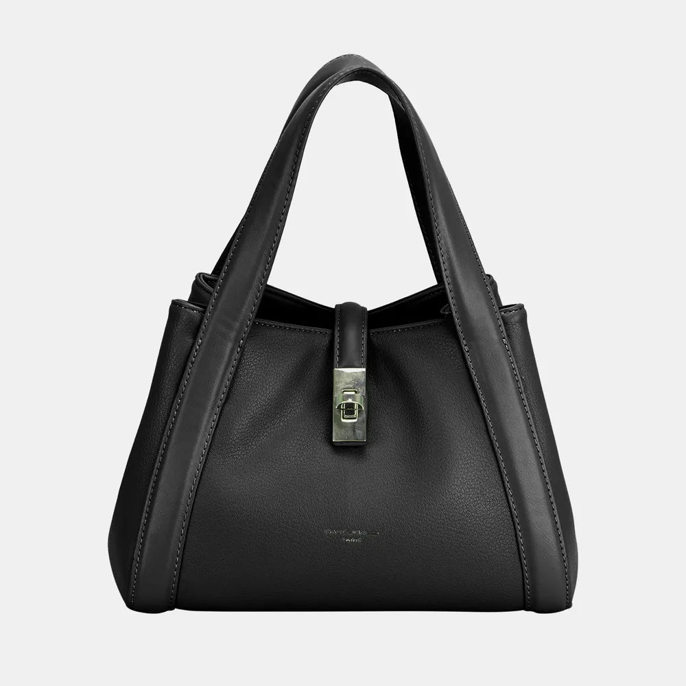 David Jones PU Leather Bucket Bag Black One Size Handbags