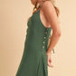 Aemi+Co Side Button Midi Cami Dress - DAVERRI FASHIONS