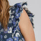 Umgee Full Size Floral Print Peplum Top Plus Size Tops