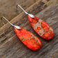 Handmade Teardrop Shape Natural Stone Dangle Earrings - DAVERRI FASHIONS