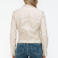 Snobbish PU Leather Zip Up Jacket with Pockets
