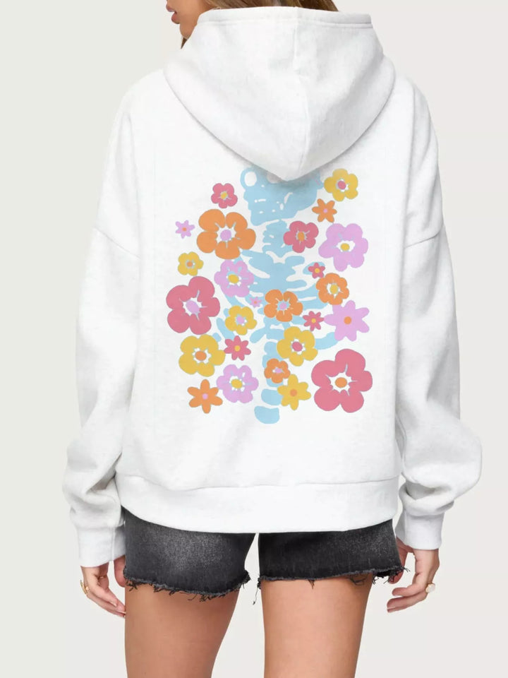 Drop Shoulder Graphic Hoodie with Kangaroo Pocket | Hoodies Daverri Fashions
