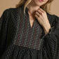 Umgee Polka Dot Plaid Trim Babydoll Dress